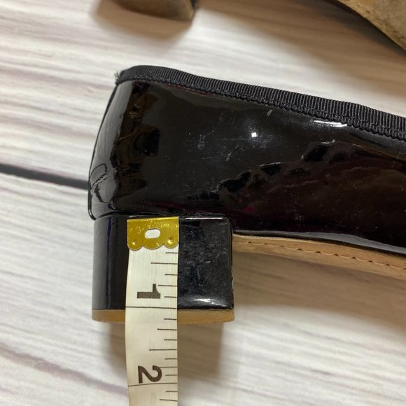 Tory Burch Black Chelsea Patent Leather Pumps Heel - Picture 12 of 16